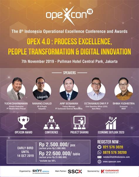 Ayo Daftar OPEXCON19 Operational Excellence Conference And Award 2019