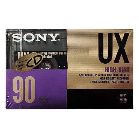 Sony Ux Chrome Blank Audio Cassette Tapes Retro Style Media