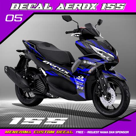 Jual Sticker Dekal Aerox New Connected Cybercity Full Body Biru