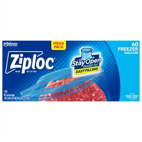 Ziploc® Double Zipper Gallon Freezer Bags 60 Ct Qfc