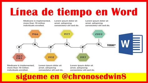 🔴como Hacer Una Linea De Tiempo En Word Y Muy Creativa Bonita Y