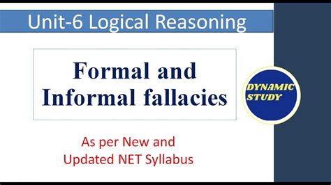 Formal And Informal Fallacies