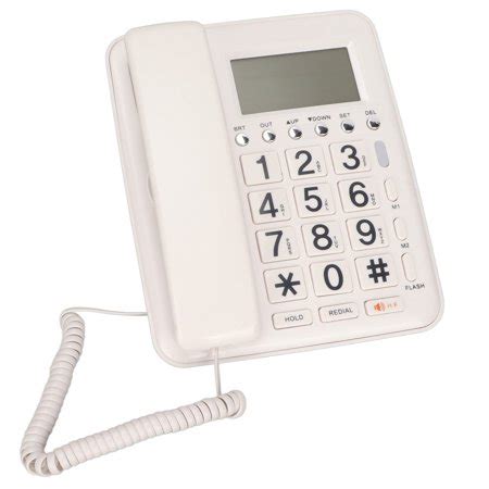 Corded Phone , Corded Telephone Dual Interface Big Button YK-719 For Home White | Walmart Canada