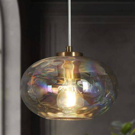 Lnc Chrysaorican 1 Light Plating Brass Globe Pendant Light With