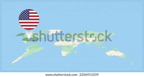 Location Usa On World Map Marked Stock Vector (Royalty Free) 2206951039 ...