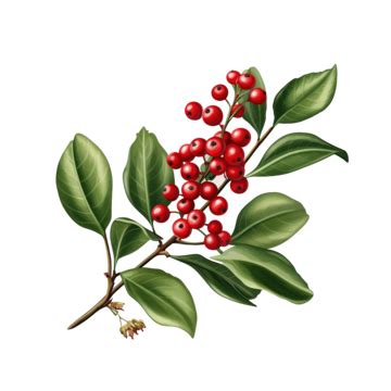 Mistletoe With Berry And Leaves, Christmas Plants For Holiday ...