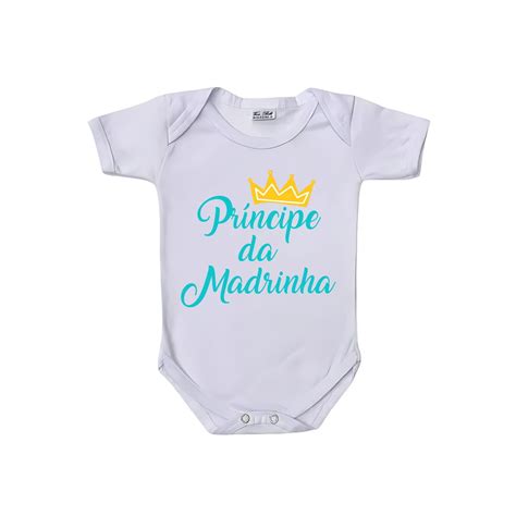 Body Poliéster Bebê Príncipe Padrinho madrinha 011 012 Elo7