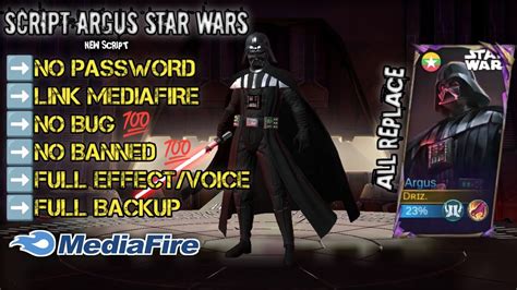 Update Script Skin Argus Star Wars No Password Full Effect Youtube