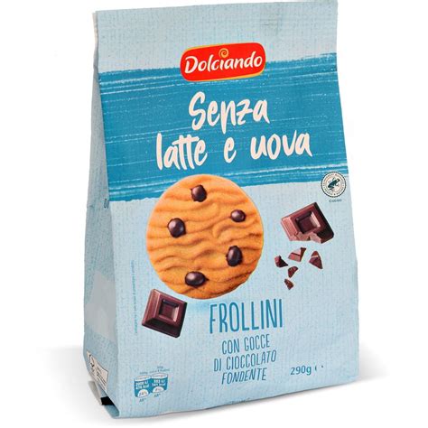 Biscotti Frollini Con Gocce Di Cioccolato Fondente Senza Latte E Uova