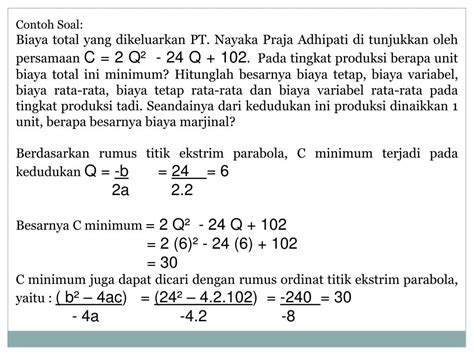 Contoh Soal Fungsi Produksi Satu Input Variable In Python Meaning Riset