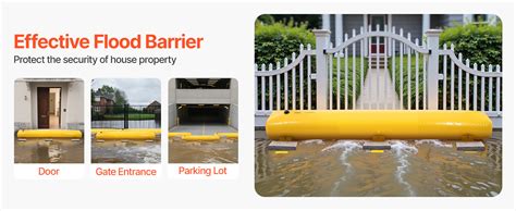 vevor flood barrier  ft length    height sandbag alternative