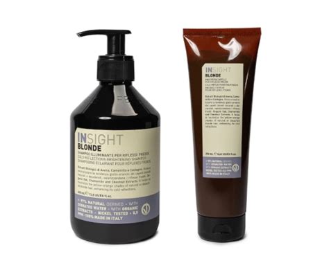 Insight Blonde Zestaw do włosów blond fioletowy szampon 400ml maska 250ml LadySi