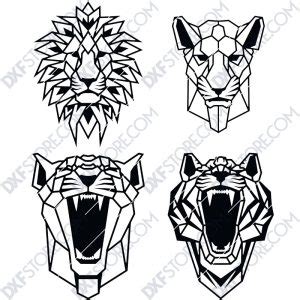 Free DXF Files Geometric Animals Package - DXF Files For Plasma Cutting ...