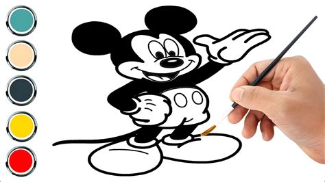 Step By Step How To Draw A Cute Mickey Mouse YouTube