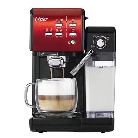 Oster Ocf X Prima Latte Ii Cafetera Espresso Bares Roja Con