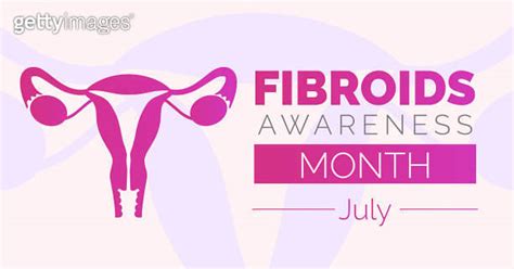 July Is Fibroids Awareness Month Vector Banner Poster