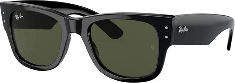 Ray Ban Rb0840s Mega Wayfarer Square Sunglasses Black Green 51 Mm Clothing