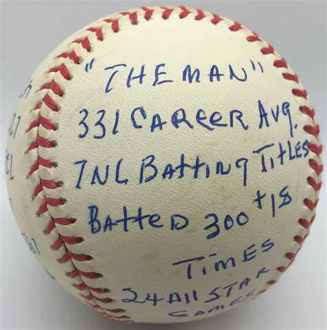 Lot Detail Stan Musial Signed Onl Stat Baseball W 20 Handwritten