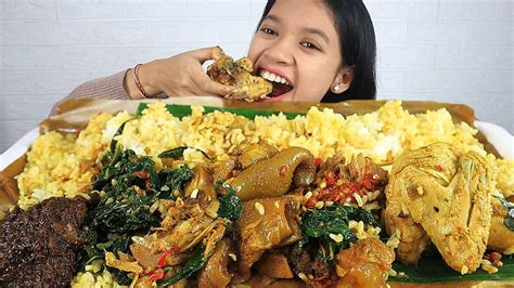 Mukbang Nasi Padang Bungkus Lauknya Segunung Youtube