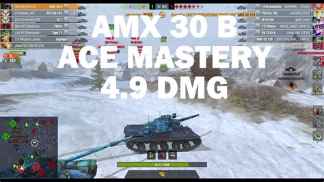 AMX 30 B Ace Mastery 4 9 DMG WOT Blitz YouTube