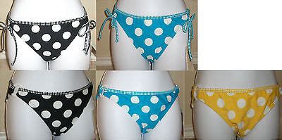 Nwt Hula Honey Ring Or Tunnel Side Polka Dot Swim Bikini Bottom Pant