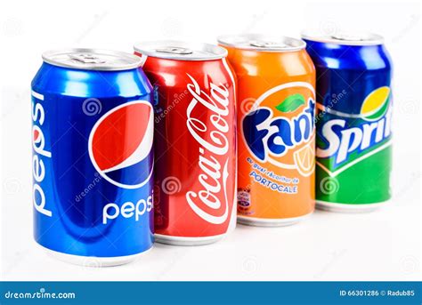 Pepsi Coca Cola Sprite And Fanta Soda Drinks Editorial Photo Image