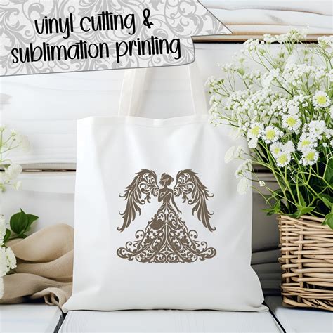 Elegant Angels SVG Cut Files Svg Dxf Png Eps Silhouette Cricut