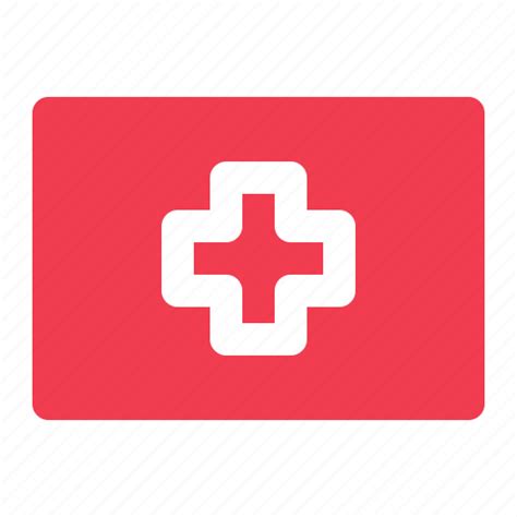 Care Cross Flag Health Hospital Medical Red Icon Download On