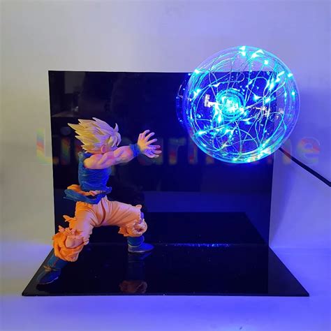 Dragon Ball Z Led Night Light Blue Flash Bulb Table Lamp Anime Dragon