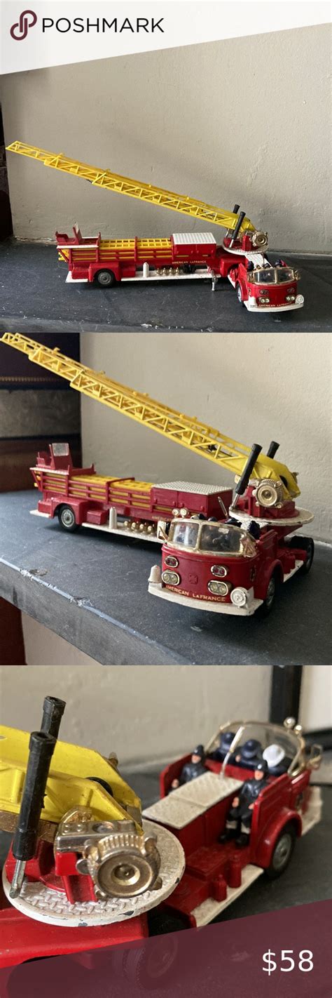 Vintage Corgi Major Toys American LaFrance Aerial Rescue Firetruck Fire ...