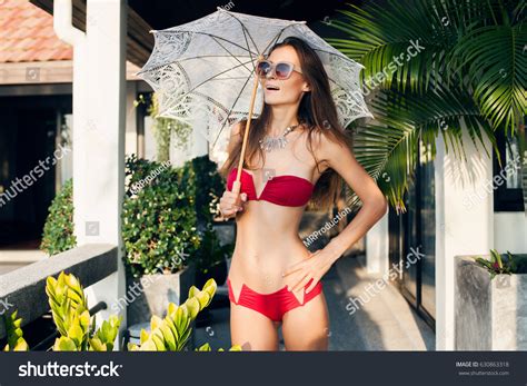 Beautiful Sexy Woman Red Bikini Swimsuit Stock Photo 630863318 Shutterstock