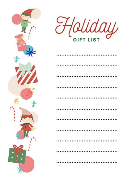 Christmas List Template {9 FREE Gorgeous Printables!} - Make Life Lovely