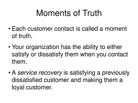 Moments Of Truth Each Customer Contact Is Called A Moment Of Truth