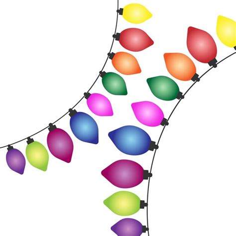 Luces Navide As Elementos De Dise O Realistas Aislados Vector Premium