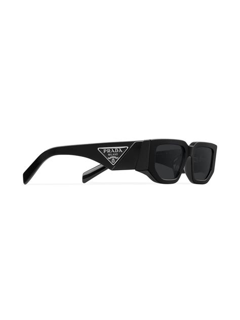 Prada Eyewear Symbole Rectangular Frame Sunglasses Black Farfetch Uk