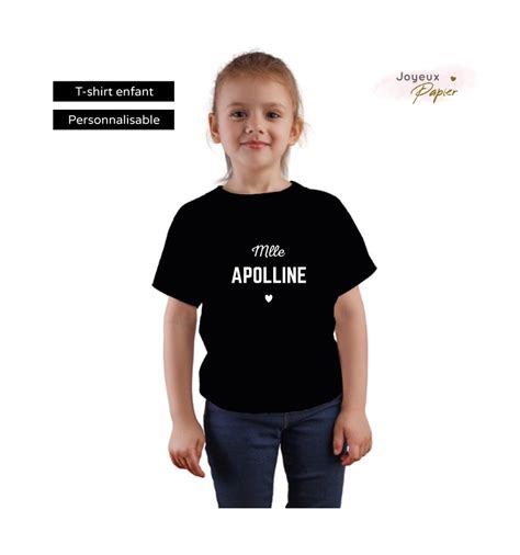 Tshirt enfant personnalisé prénom personnalisation artisanale france