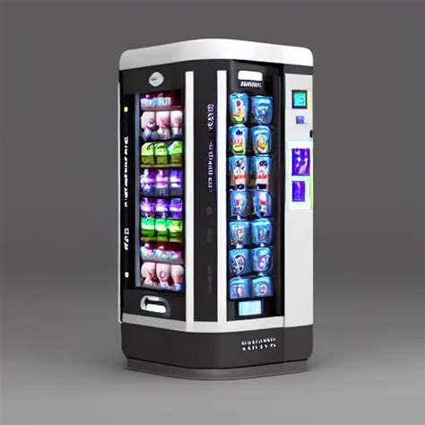 Futuristic Vending Machine Concept Art 4k Render Stable Diffusion