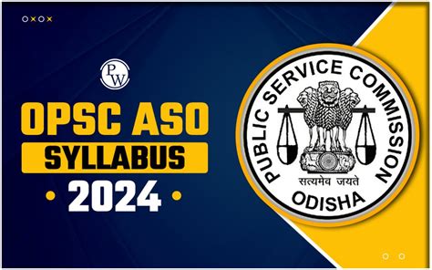 OPSC ASO Syllabus 2024 Exam Pattern Subject Wise Syllabus