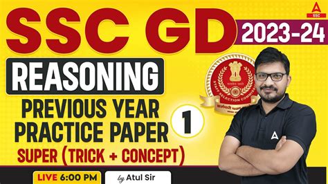 SSC GD 2023 24 SSC GD Reasoning By Atul Awasthi SSC GD Reasoning