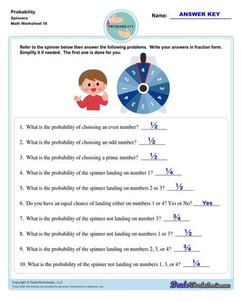 Probability Worksheets Free Distance Learning Worksheets And