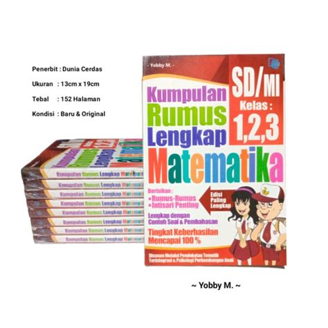 Jual Kumpulan Rumus Lengkap Matematika Sd Mi Kelas Shopee