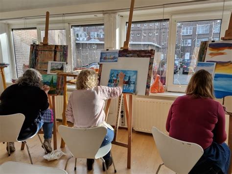 Cursus Schilderen Met Acrylverf In De Hoge Hoed Creatieve Workshops