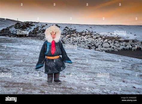 Nomad child in the winter time. Mongolia8 Bulgan Province, Mongolia ...