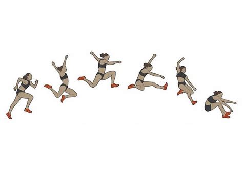 Fine Art Print Different Stages Of Athlete Performing Hitch Kick Long