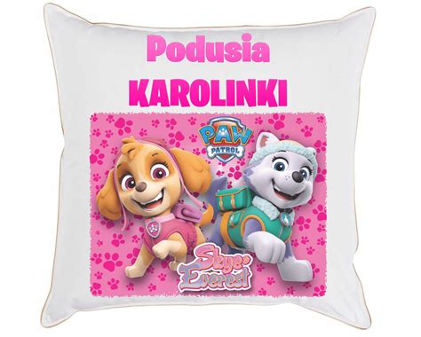 PODUSZKA PSI PATROL PAW PATROL SKYE TWOJE IMIĘ 13276063605 Allegro pl