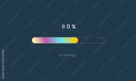 60 Percent Rainbow Loading Bar Luplouad User Interface Colorful