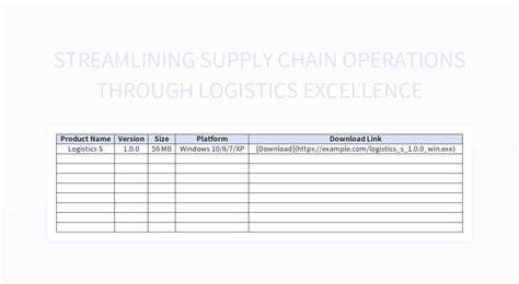 Free Supply Chain Efficiency Templates For Google Sheets And Microsoft ...