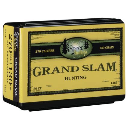 Speer Grand Slam® Bullets 0.277 (270 Caliber, 6.8mm) 130 Grain Jacketed ...