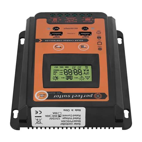 Neu 30 Amp Mppt Lcd Solar Charge Controller Regulator 12v 24v With Dual Usb Outp Ebay