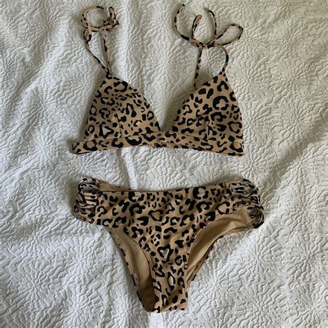 DEPOP PAYMENTS ONLY Hollister Cheetah Print Bikini Depop